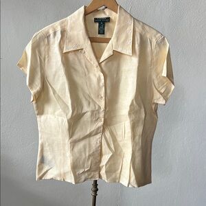 Lauren Ralph Lauren Linen Blouse Size 10